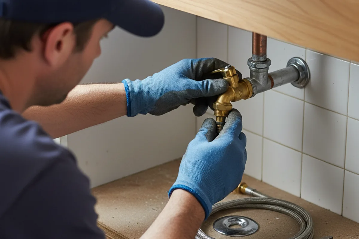 Shutoff valve and fitting work during Faucet and Fixture Repair in Sanford
